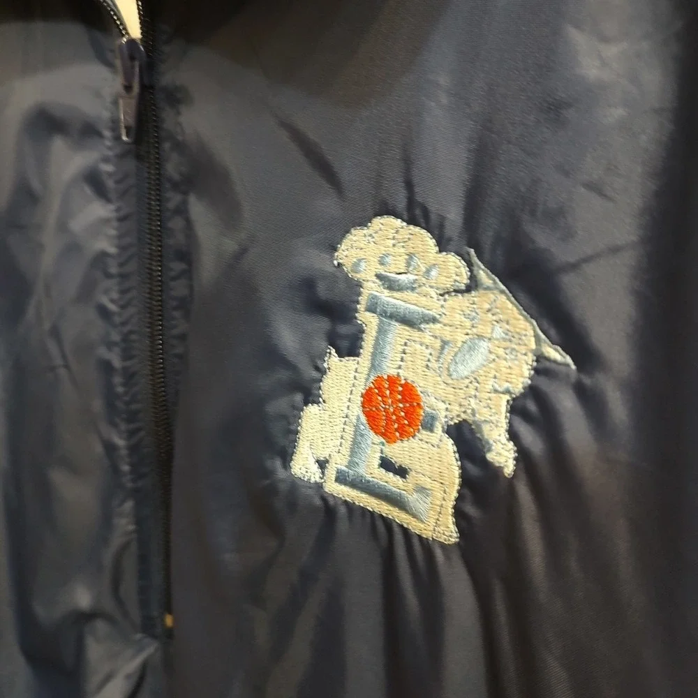 Vtg Starter Windbreaker‎ Sz XL 90s Navy White Half-Zip Pullover Basketball Retro